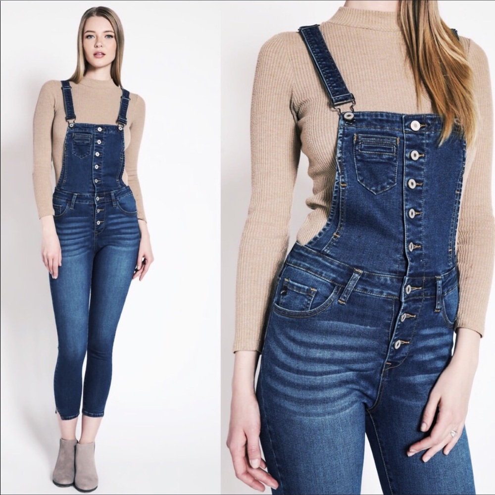 NWT Super Chic Bib Skinny Fit Overalls - Picture 3 of 5